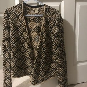 Lucky Brand Metallic Knit Cardigan